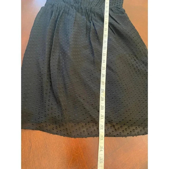 Shoshanna Black Ruffled One Shoulder Textured Polka Dot Mini Dress Size 0 NWT - Picture 11 of 13